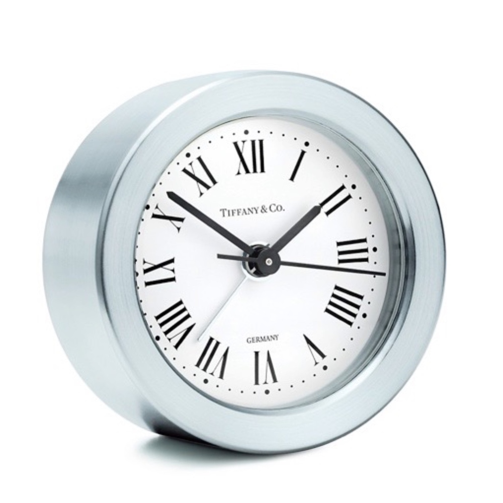 Tiffany & Co. Round Alarm Clock in Nickel